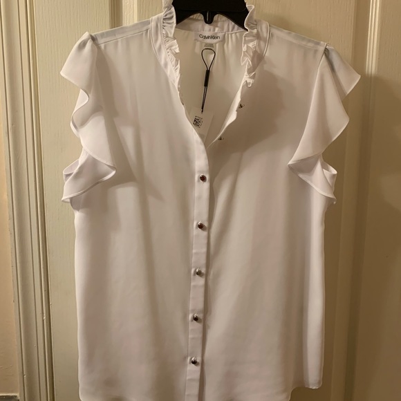 Calvin Klein Blouse, sz M, NWT $59.00 - Picture 10 of 16